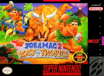 Joe & Mac 2 - Lost in the Tropics (USA) (Beta) box cover front